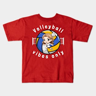 Volleyball vibes only Kids T-Shirt